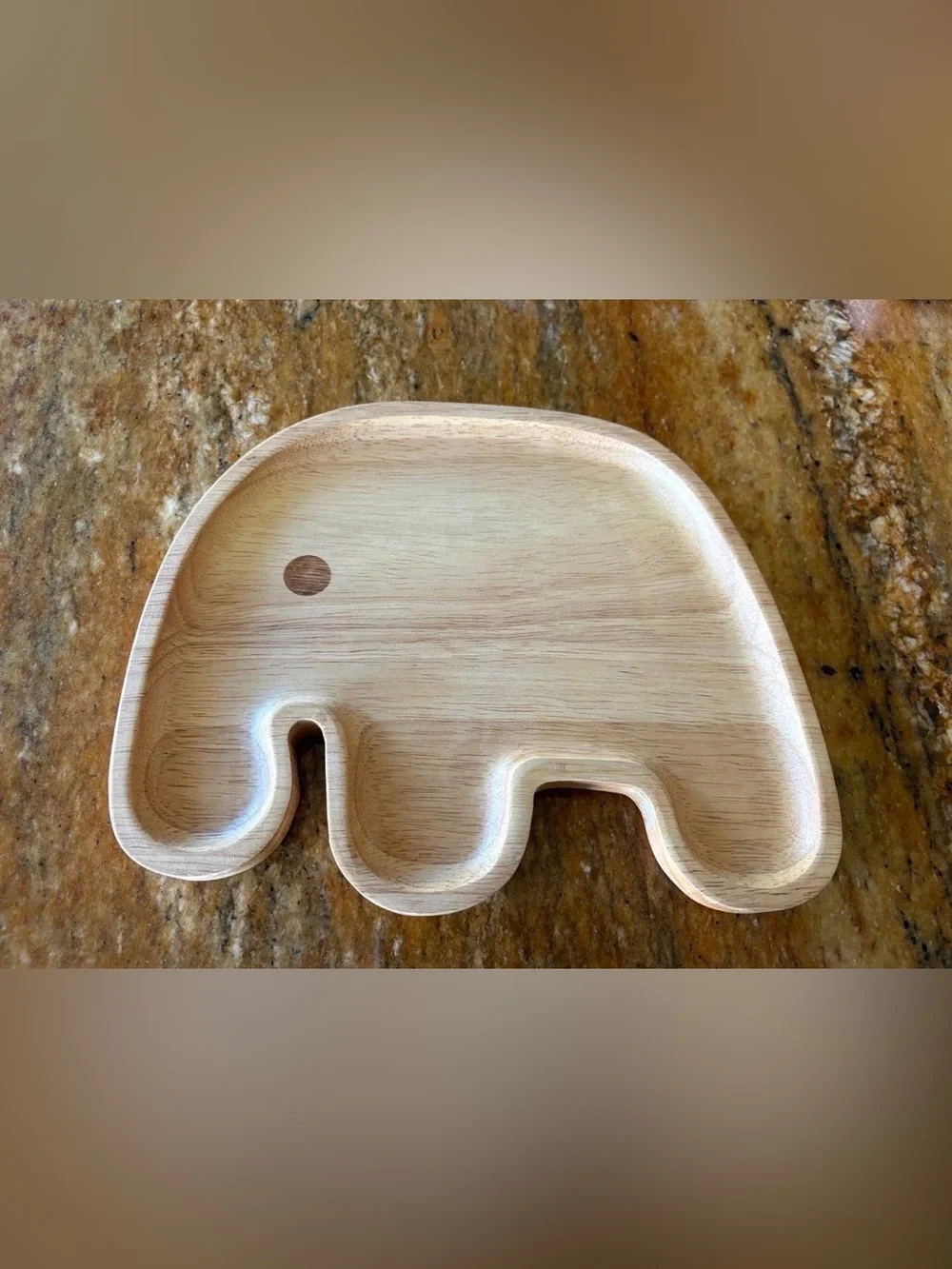 Eco-Friendly Children’s Wooden Elephant Plate/Tray NWOT